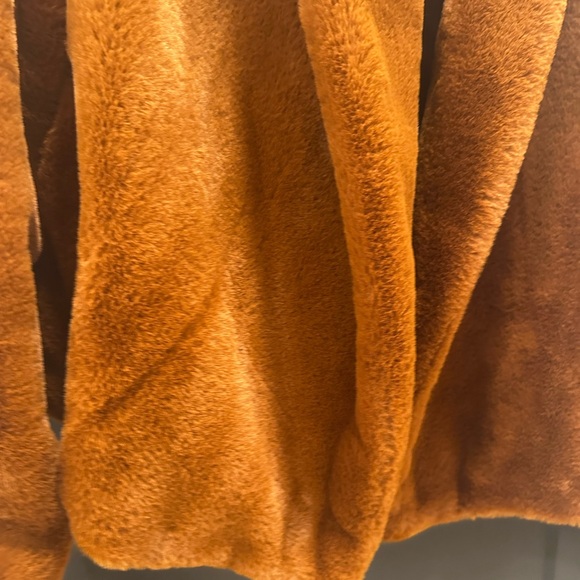 Burnt Orange Faux Fur Jacket - Picture 3 of 8